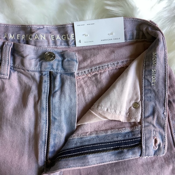 NWT American Eagle Outfitters Mom Short purple wash high rise 4 - Picture 7 of 7